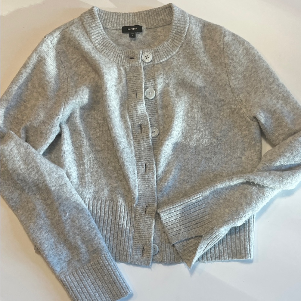 Express Light Gray Women's Cardigan